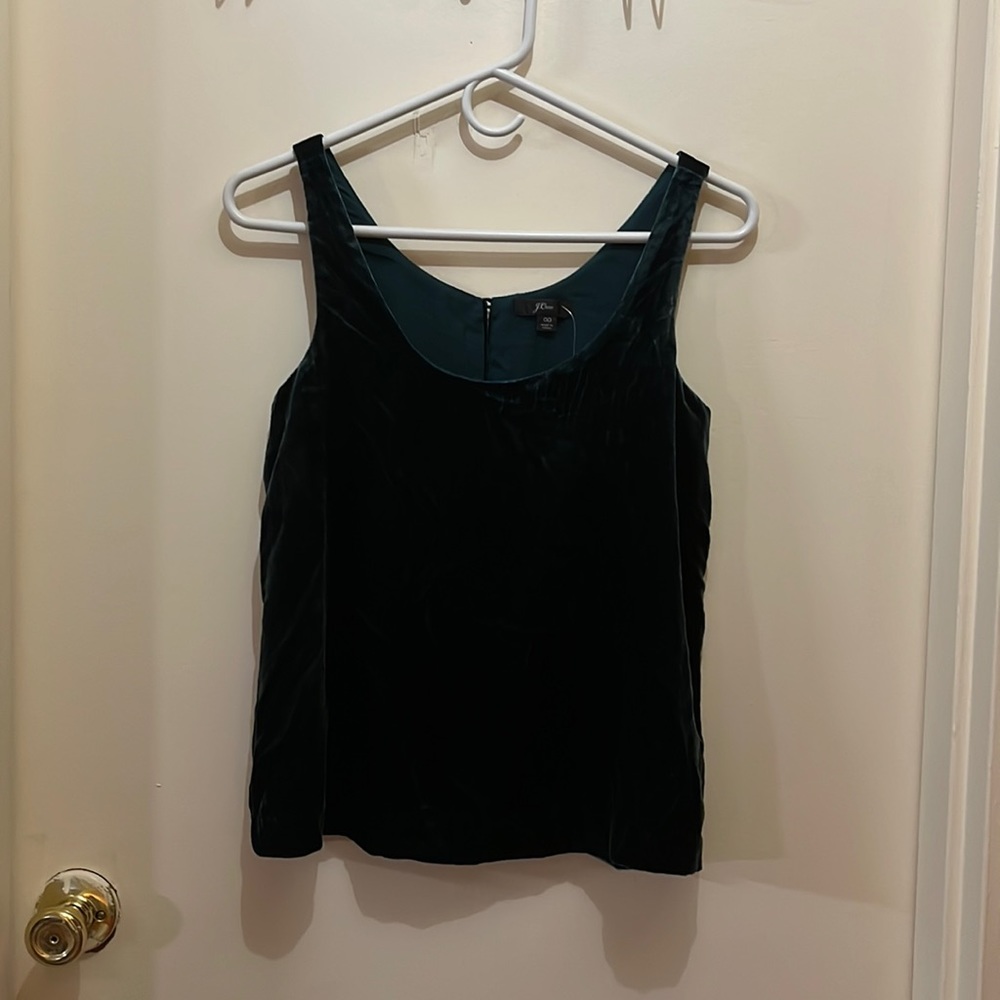 Velvet green top